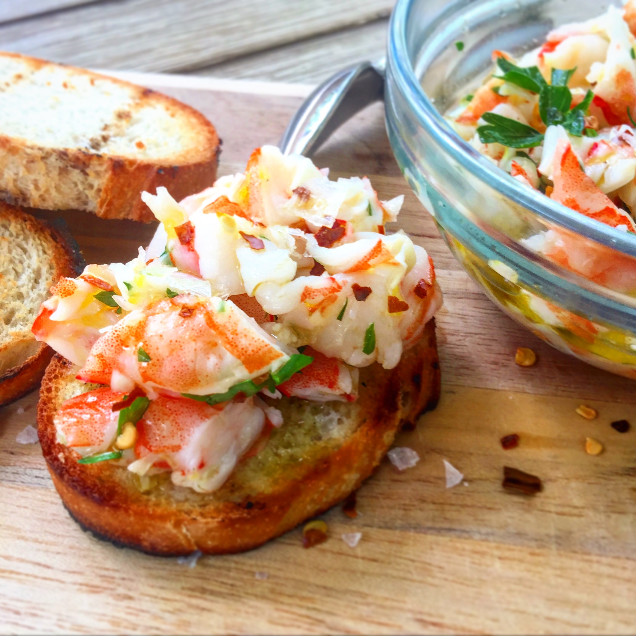 LemonyGarlickyShrimpBruschetta