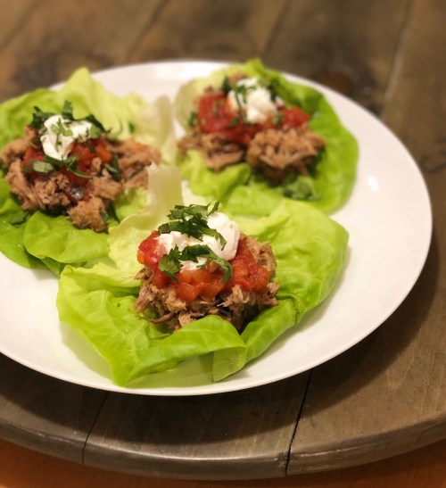 PorkCarnitas in LettuceWraps